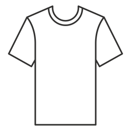 Crew neck t shirt stroke icon PNG Design
