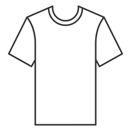 Ícone de traçado de camiseta de pescoço de tripulação Ícone de traçado de camiseta de pescoço de tripulação
