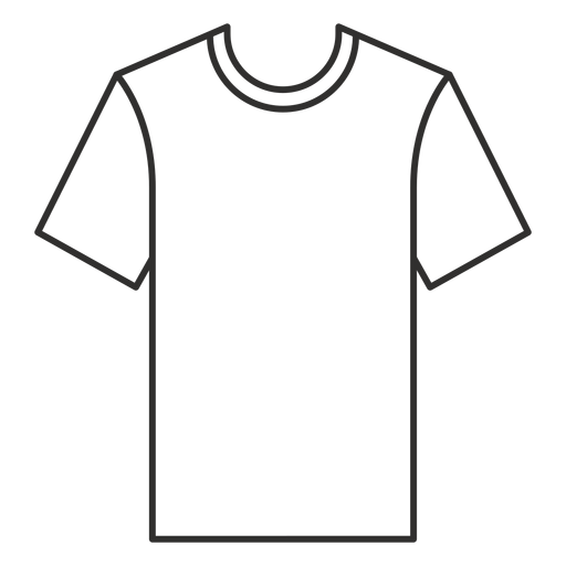 Strichikone mit Rundhalsausschnitt und T-Shirt PNG-Design