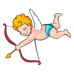 Cupido apontando o desenho animado Desenho PNG