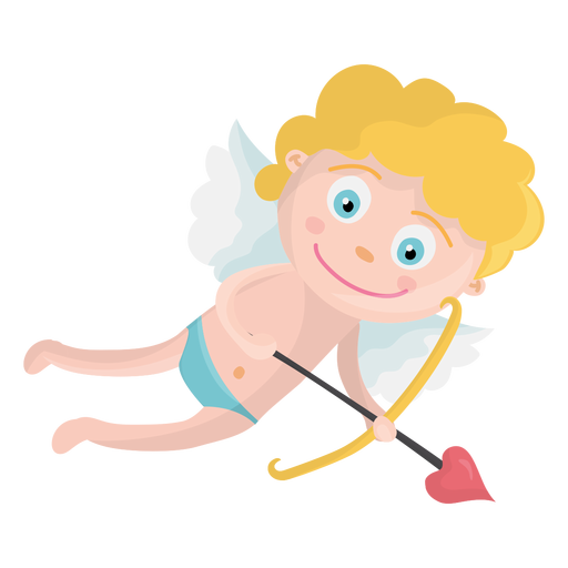 Cupid flying illustration
