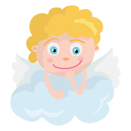 Ilustração de cupido na nuvem Desenho PNG