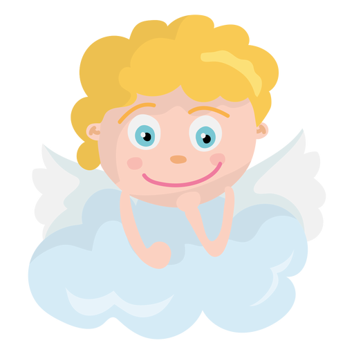 Cupid on cloud illustration PNG Design
