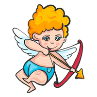 Cupid Shooting Arrow Cartoon PNG SVG Design For T Shirts