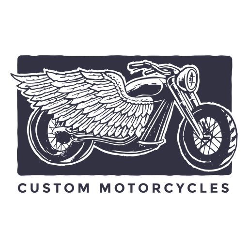 Custom motorcycles logo PNG Design