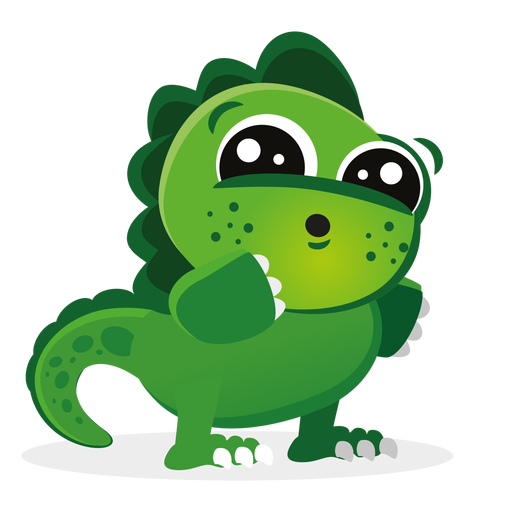 Netter Baby Dino Charakter Cartoon PNG-Design