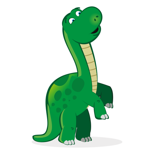 Dino character rearing cartoon PNG Design