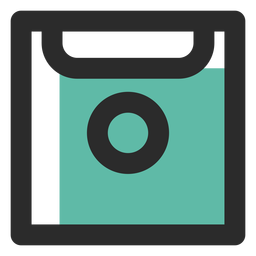 Diskette colored stroke icon PNG Design