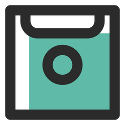 Icono de trazo de color de disquete Diseño PNG