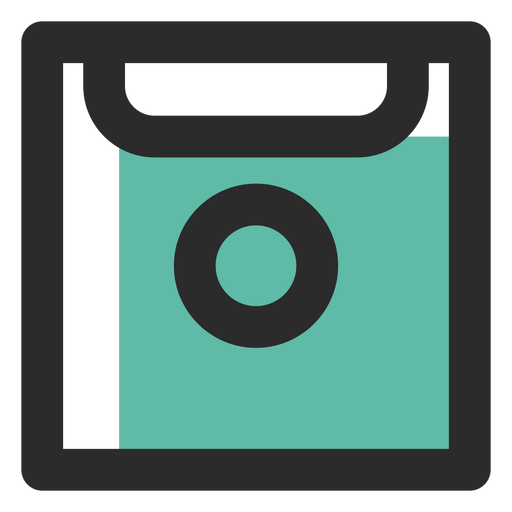 Icono de trazo de color de disquete Diseño PNG