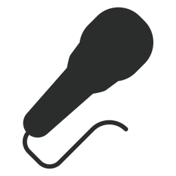 Ícone plano de microfone dinâmico Ícone plano de microfone dinâmico
