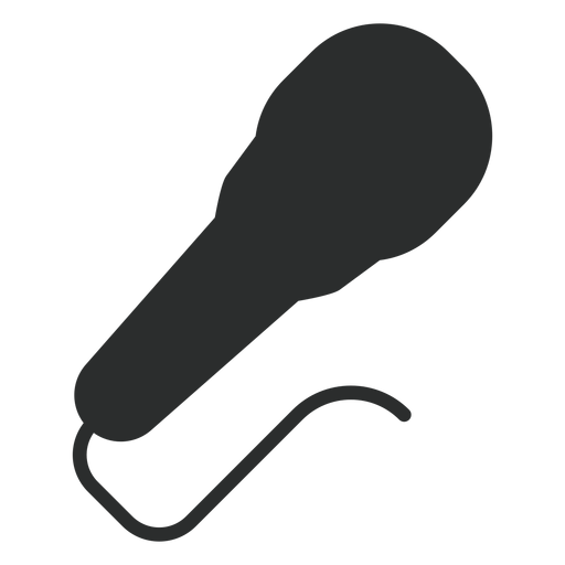 Flaches Symbol für dynamisches Mikrofon PNG-Design