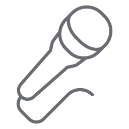 Icono de trazo de micrófono dinámico Transparent PNG