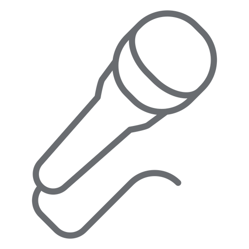 Dynamisches Mikrofon-Strichsymbol PNG-Design