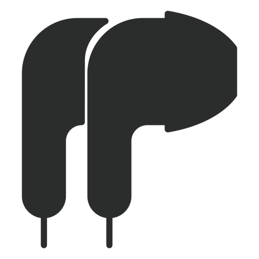 Flaches Symbol für Kopfhörer PNG-Design
