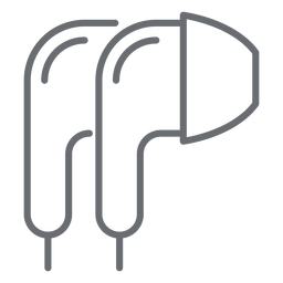 Ícone de traço de fones de ouvido Desenho PNG