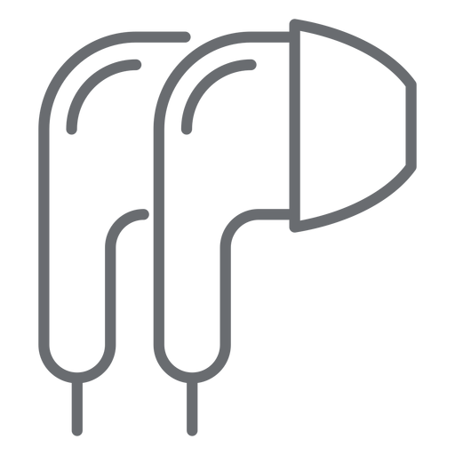 Strichsymbol für Kopfhörer PNG-Design