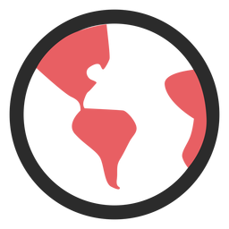 Earth globe colored stroke icon PNG Design