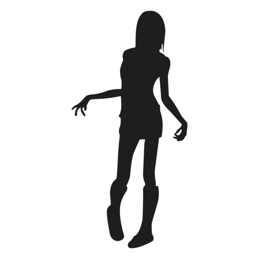 Weibliche Zombie-Silhouette PNG-Design