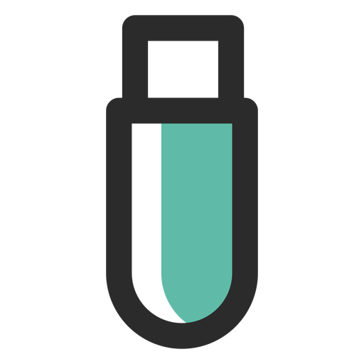 Icono de trazo de color de unidad flash Diseño PNG