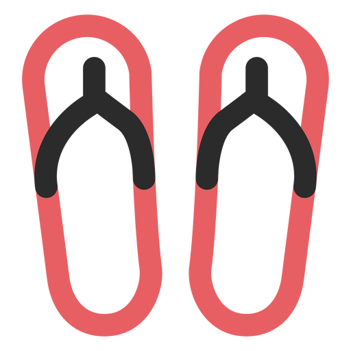 Flip Flops farbiges Strichsymbol PNG-Design