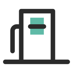 Dispensador de combustible icono de trazo de color Diseño PNG