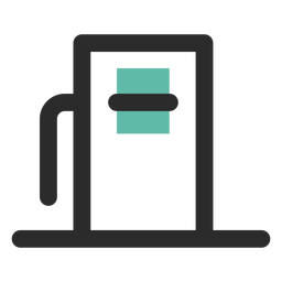 Fuel dispenser colored stroke icon Transparent PNG