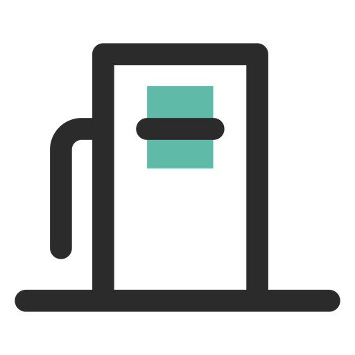 Ícone de curso colorido do distribuidor de combustível Desenho PNG