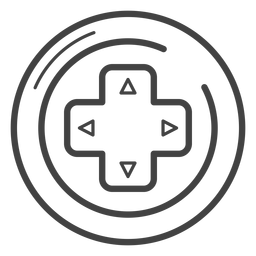 Gamepad arrow keys stroke icon PNG Design