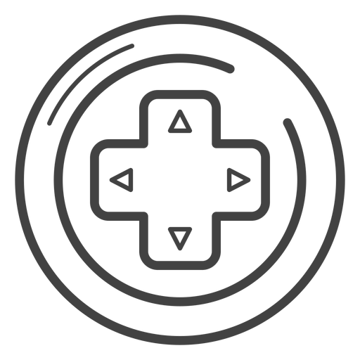 Icono de trazo de teclas de flecha de gamepad Diseño PNG