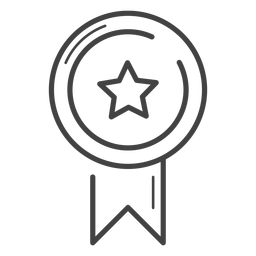 Gaming award ribbon stroke icon PNG Design