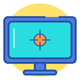 Gaming monitor icon PNG Design