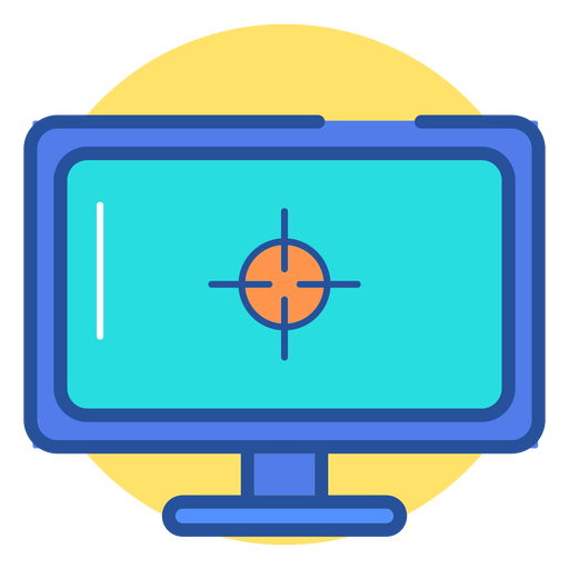 Gaming monitor icon PNG Design