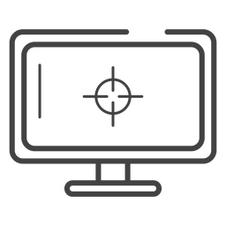 Ícone de traço do monitor de jogos Transparent PNG