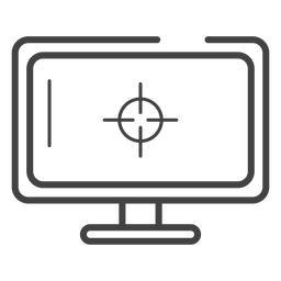 Spielmonitor Strichsymbol PNG-Design