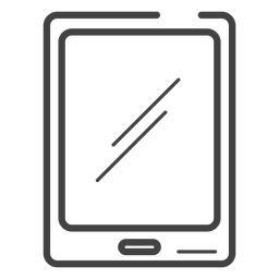 Icono de trazo de tableta de juego Diseño PNG