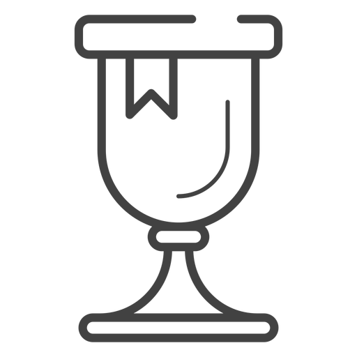 Gaming Trophy Stroke Symbol PNG-Design