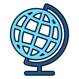 Ícone de escola de globo de geografia Desenho PNG