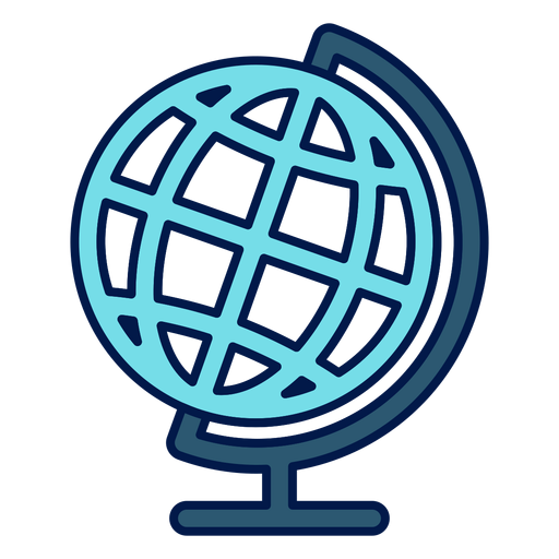 Icono de escuela de globo de geograf?a Diseño PNG