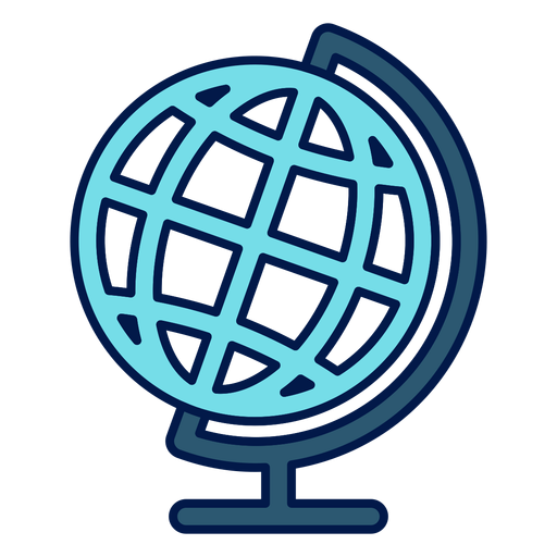 Icono de escuela de globo de geografía Diseño PNG