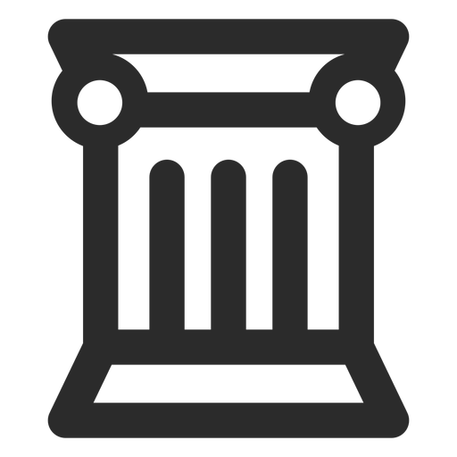 Ícone de traço de coluna grega Desenho PNG