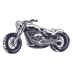 Motocicleta clásica dibujada a mano Diseño PNG