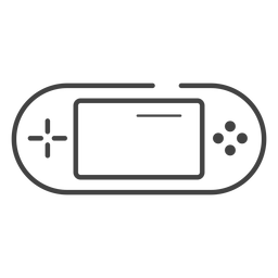 Ícone de traço do console de videogame portátil Ícone de traço do console de videogame portátil