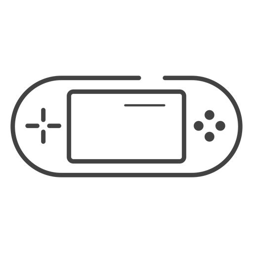Handheld game console stroke icon PNG Design