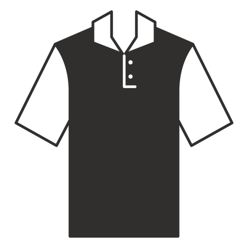 Flache Ikone des Henley-Poloshirts PNG-Design