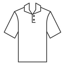 Ícone de traço de camisa pólo Henley Transparent PNG