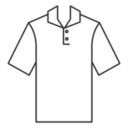 Icono de trazo de camiseta de polo henley Diseño PNG