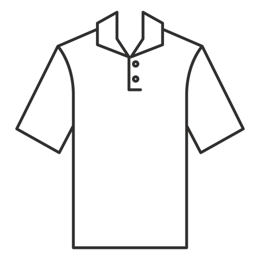 Icono de trazo de camiseta de polo henley Diseño PNG
