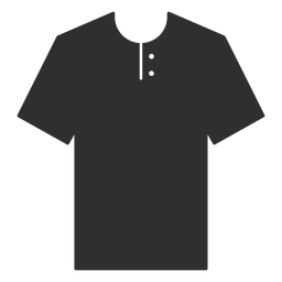 Ícone liso da camiseta Henley Desenho PNG