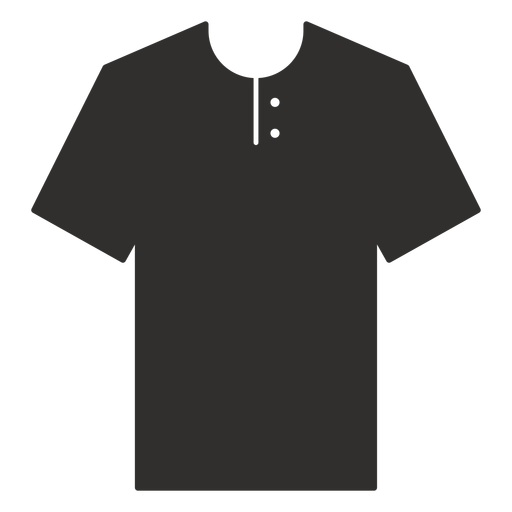 Henley T-Shirt flache Ikone PNG-Design